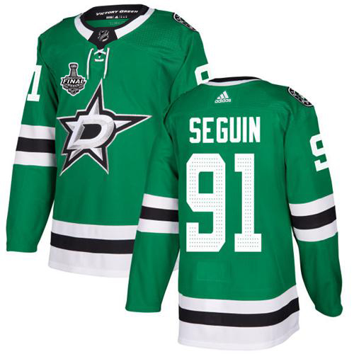Adidas Men Dallas Stars #91 Tyler Seguin Green Home Authentic 2020 Stanley Cup Final Stitched NHL Jersey->dallas stars->NHL Jersey